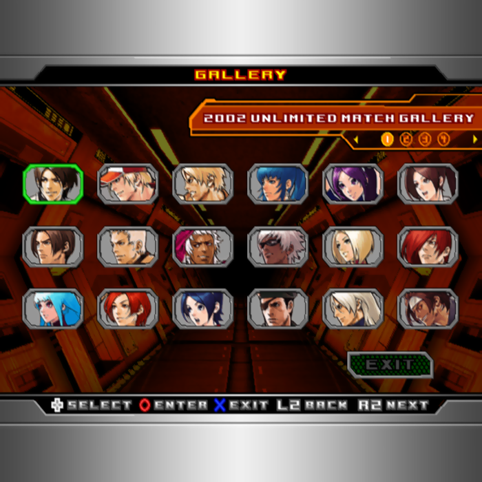 2002 UM PS2 GALLERY MODE HD for THE KING OF FIGHTERS 2002 UNLIMITED MATCH