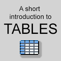 A short introduction to Tables for 001 Game Creator