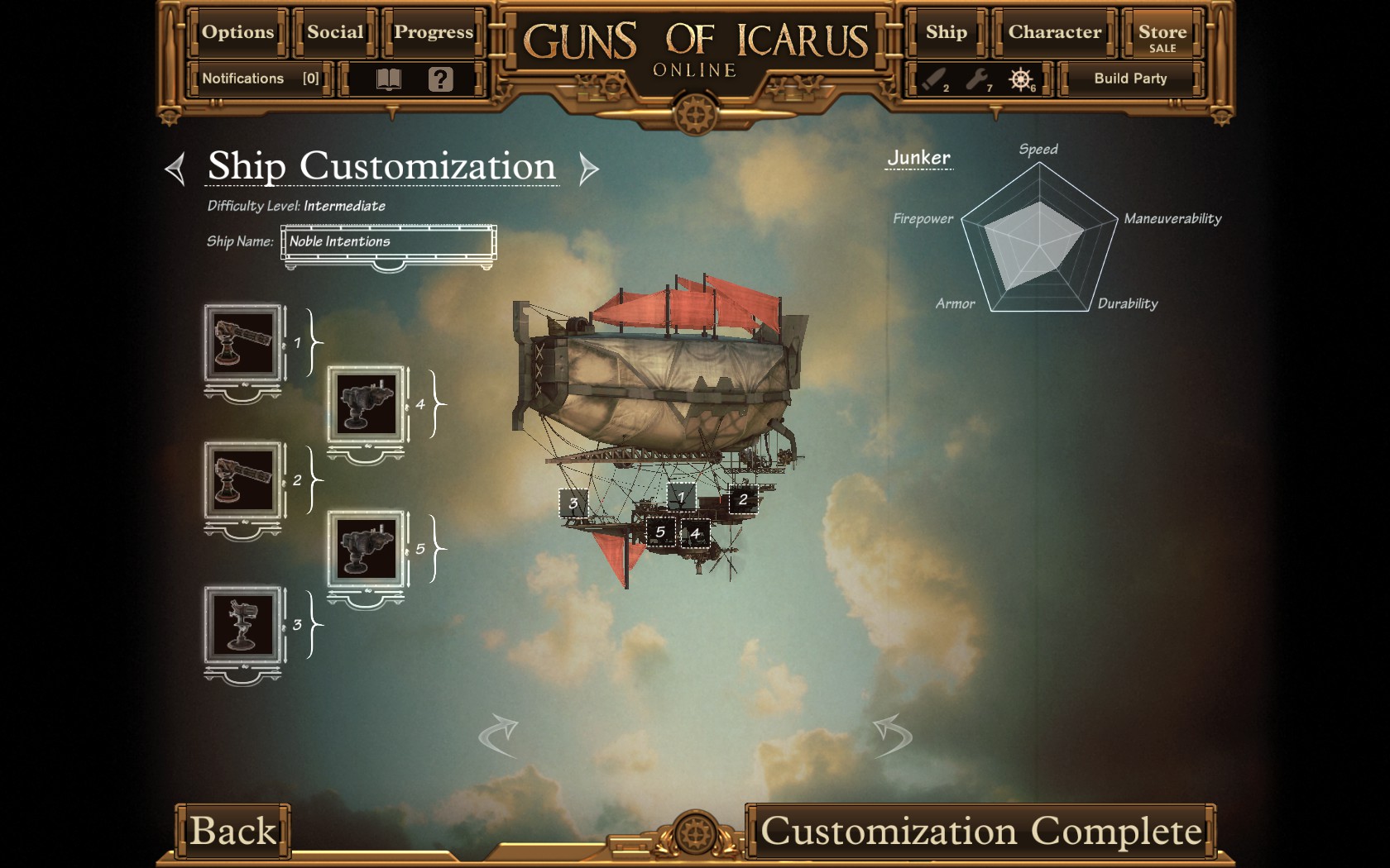 Aboard a Junker for Guns of Icarus Online