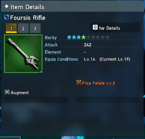 All Fixa Augments and Their Levels for Phantasy Star Online 2 New Genesis