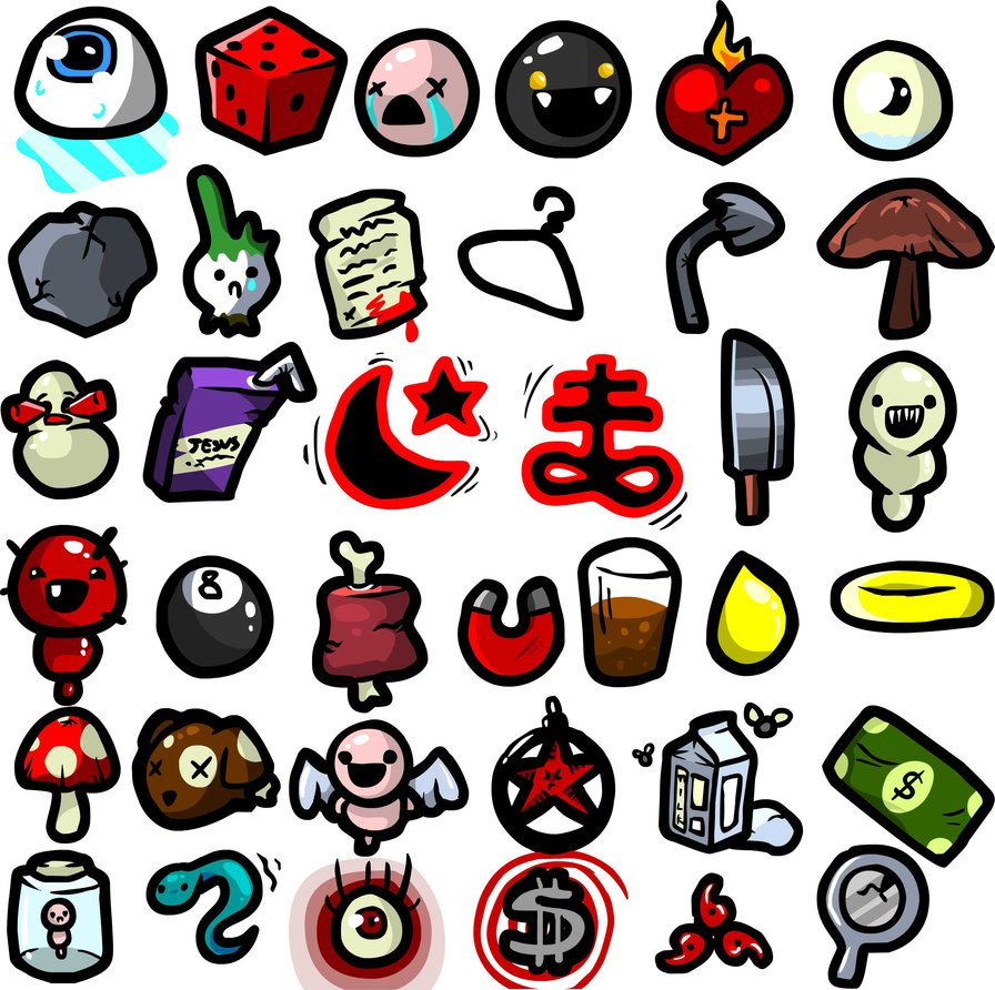 All the items in the Binding of Isaac (including WoTL!) for The Binding of Isaac