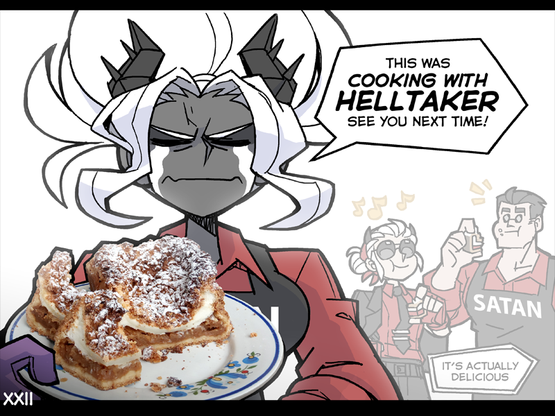 ANNIVERSARY_recipe на русском (рецепт яблочного пирога) for Helltaker