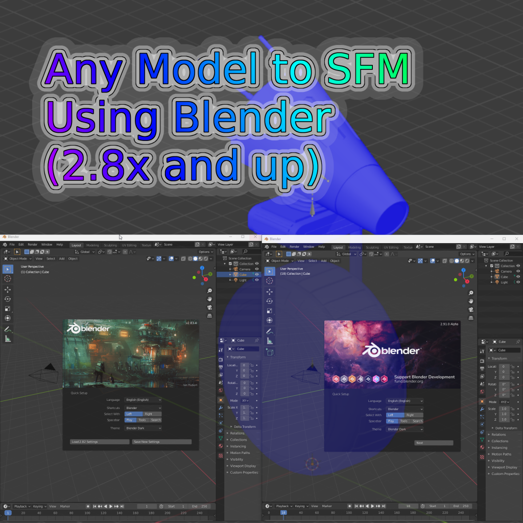 Any Model to SFM using Blender (2.8x and up) – Part1 Import Models into ...