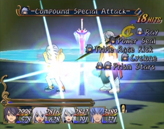 Attaques Unisson par personnage for Tales of Symphonia