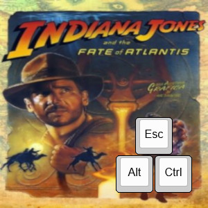 Available keyboard shortcuts (EN) | Vorhandene Tastenkürzel (DE) for Indiana Jones and the Fate of Atlantis
