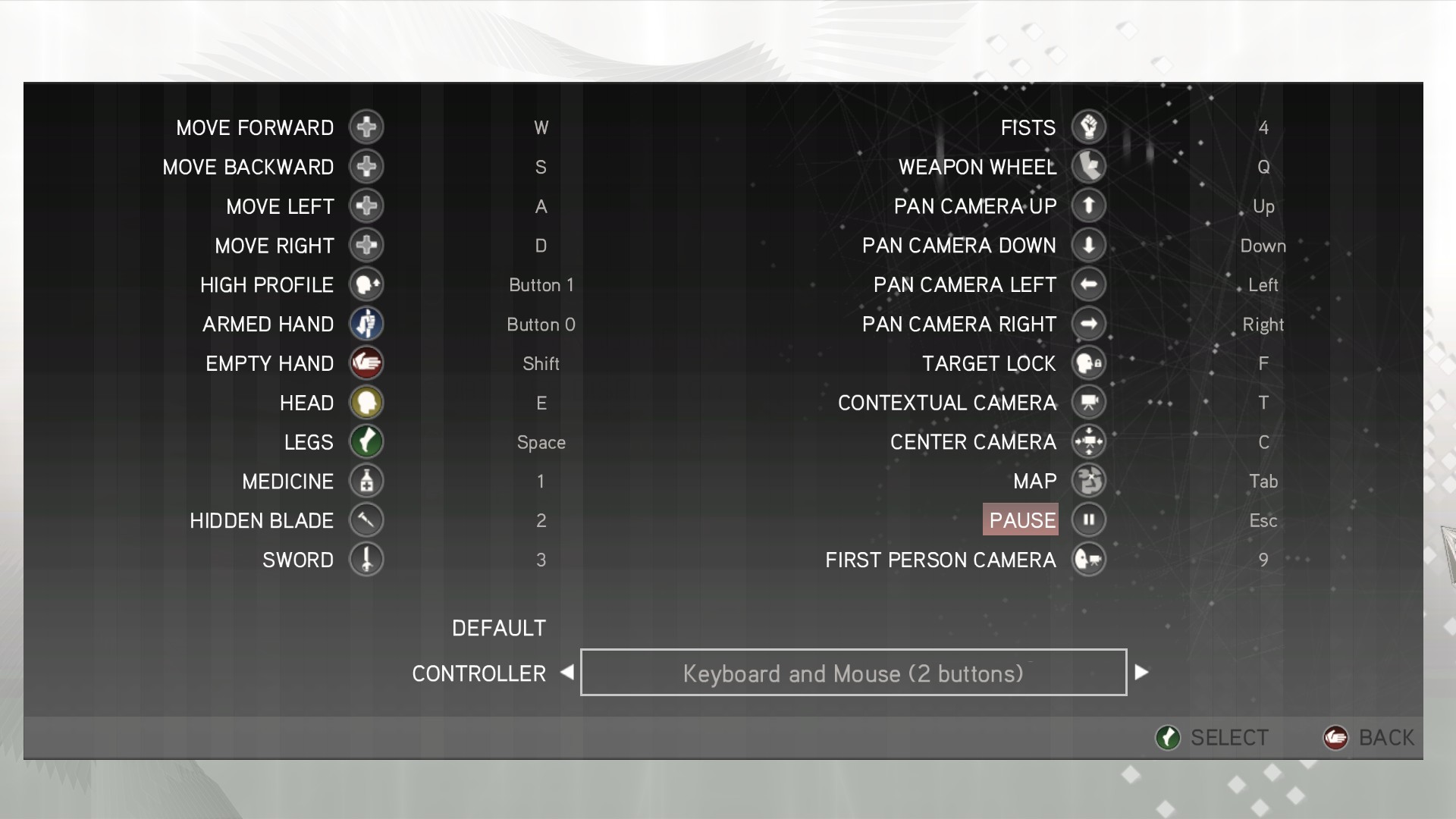 assassin's creed 2 controls pc fix