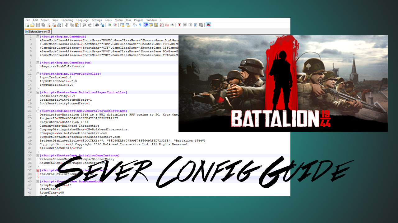 Basic Server Config Setup for BATTALION 1944
