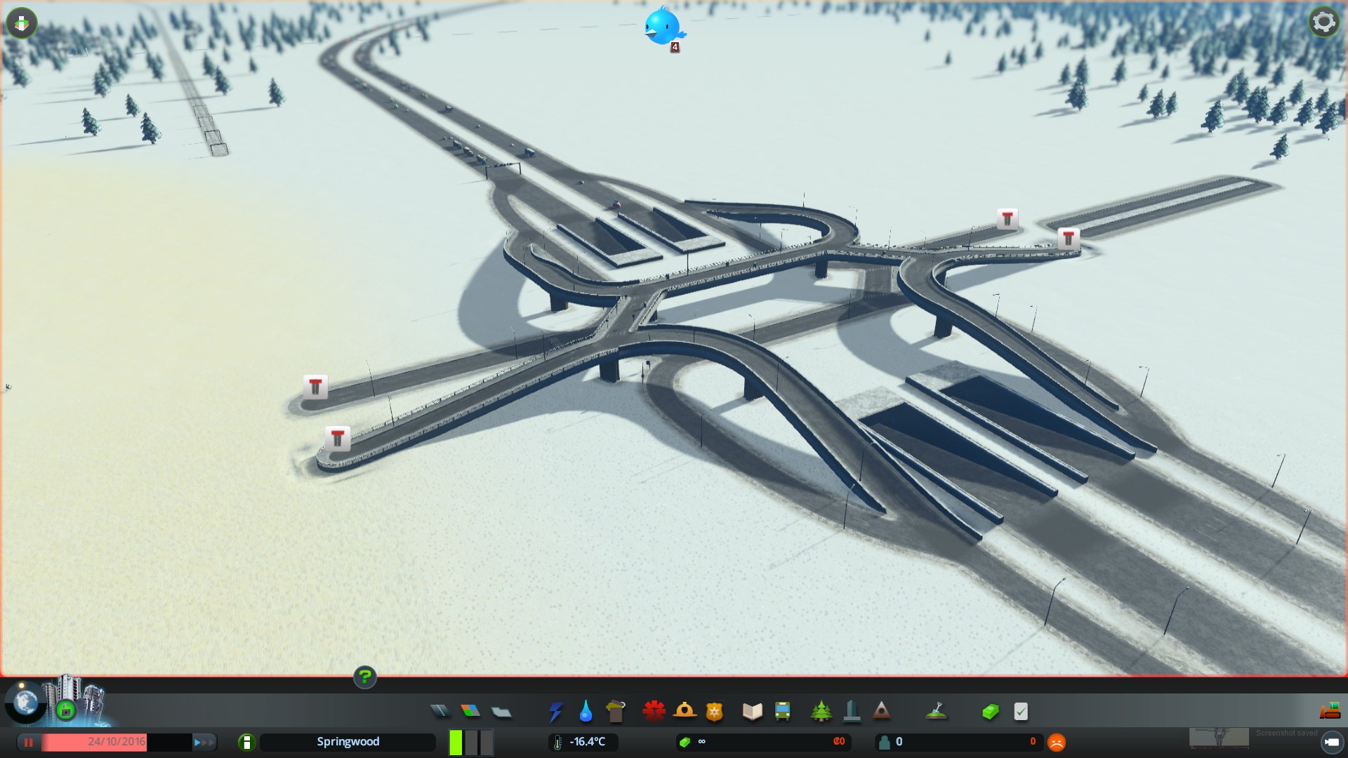 Building a Vertically Separated Diverging Diamond Interchange for Cities: Skylines