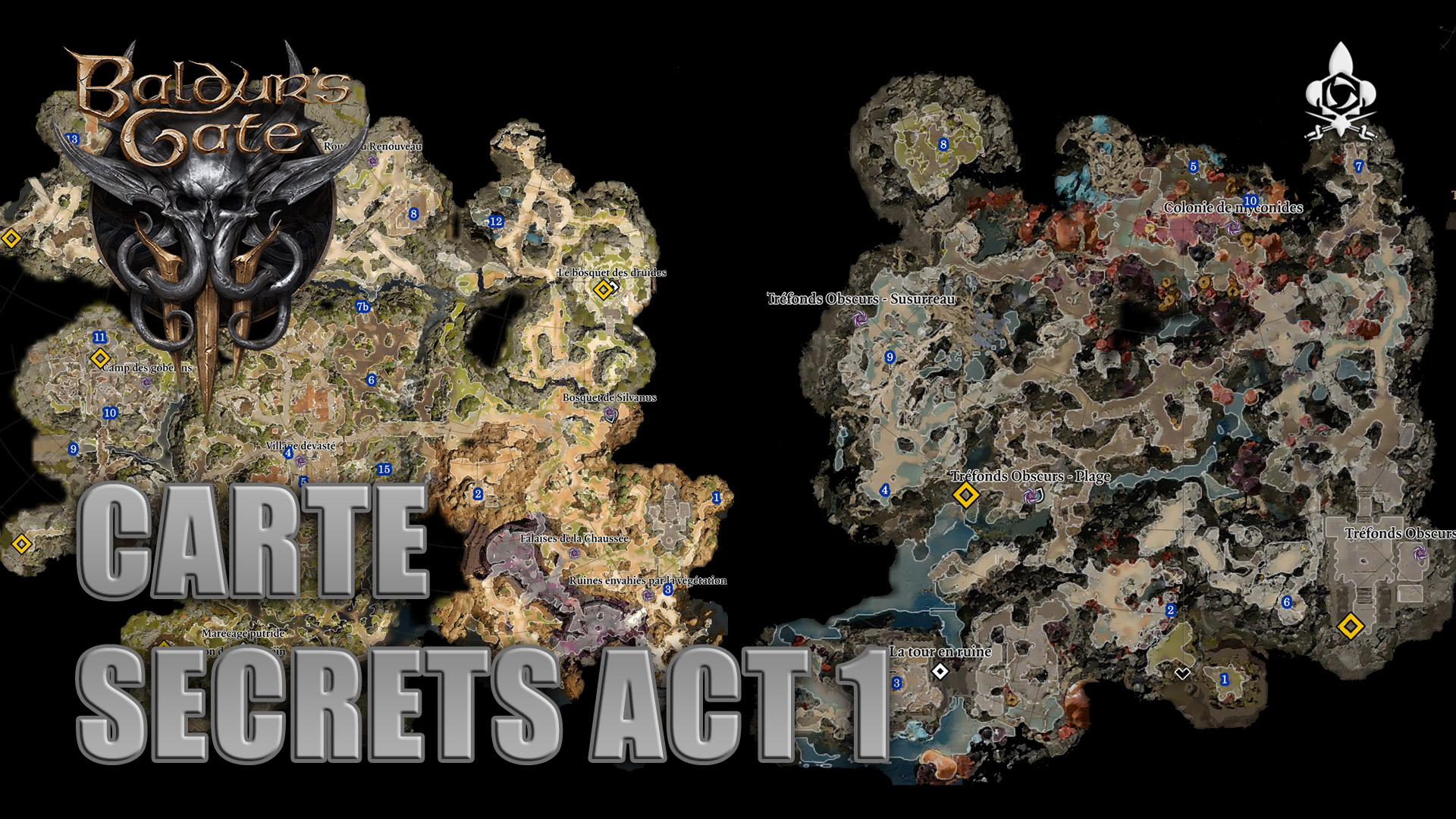 Carte des secrets Acte I for Baldur's Gate 3