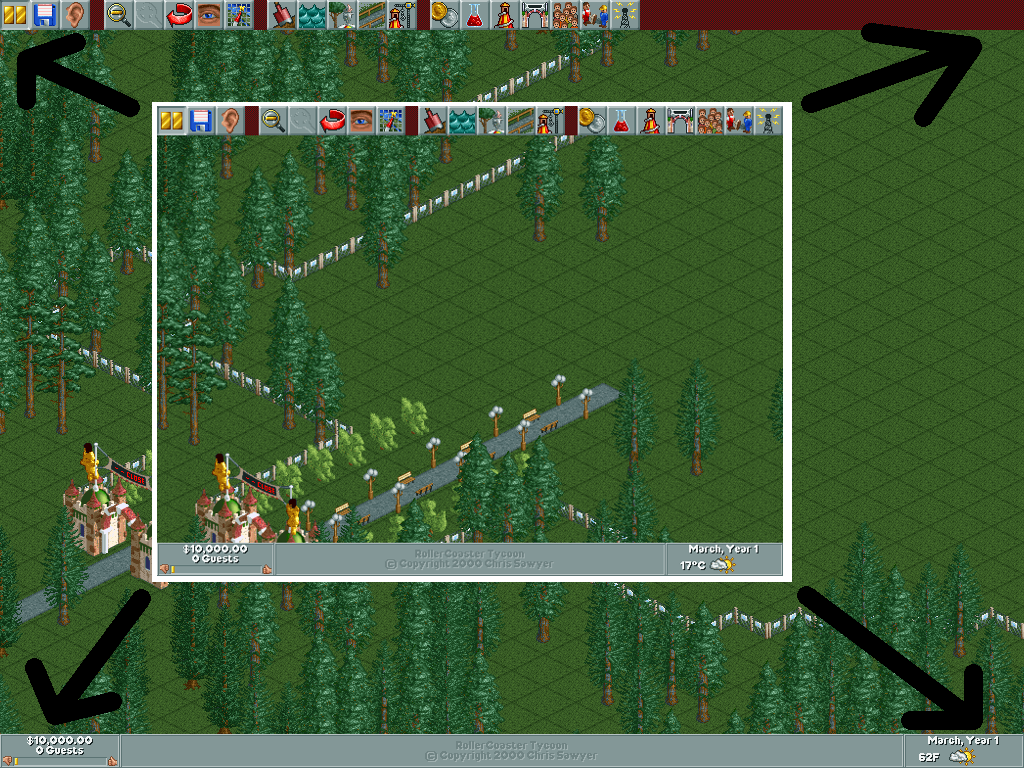 Changing Resolution/Bug Fixing for RollerCoaster Tycoon: Deluxe