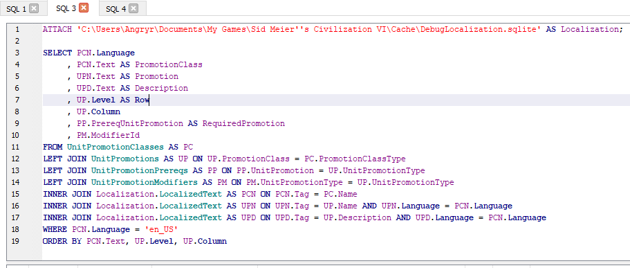 Civilization VI - SQLite Modding for Sid Meier's Civilization VI