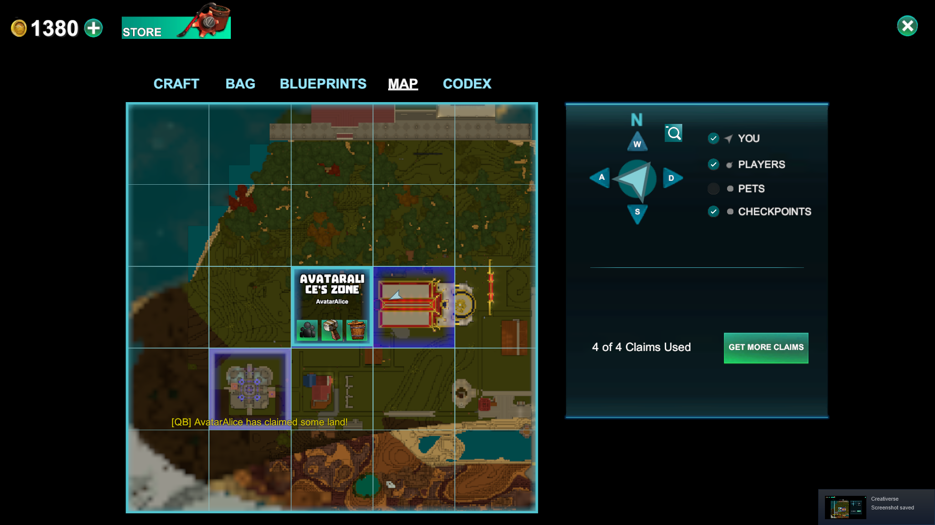 Claims and Permissions for Creativerse