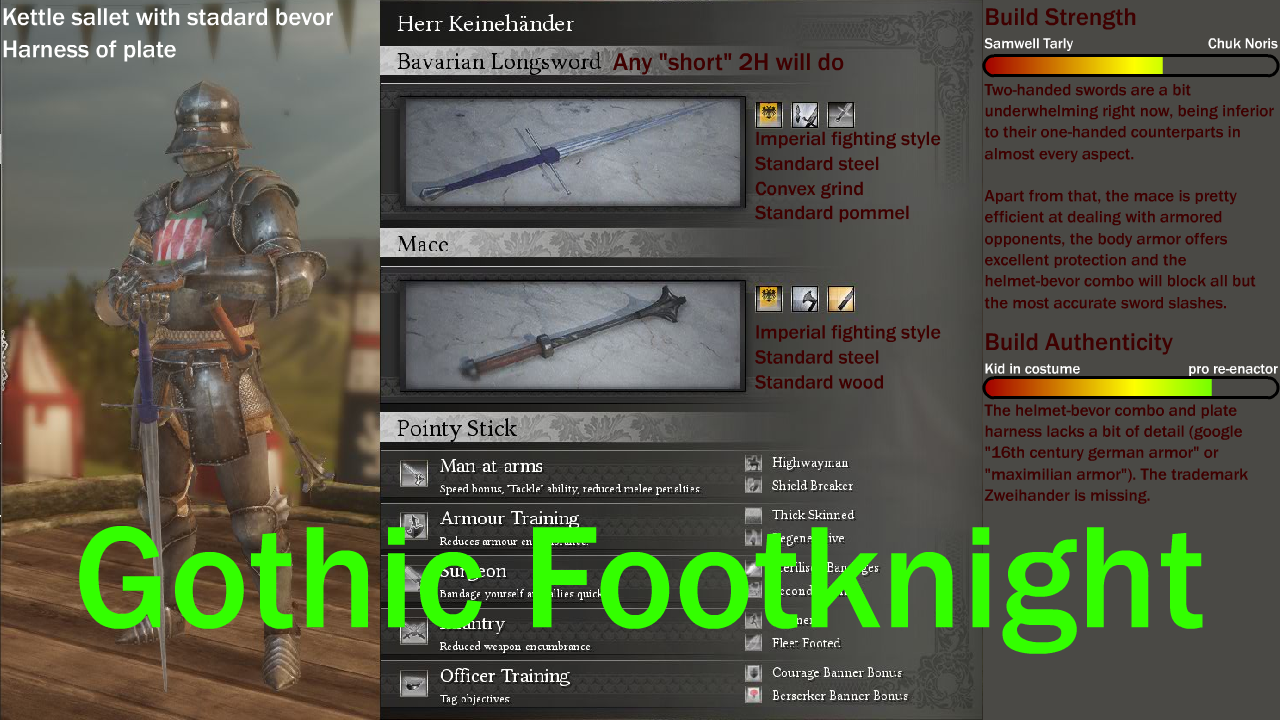 [Class] Gothic Footknight for War of the Roses