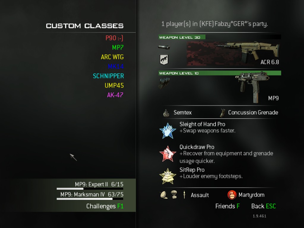 Color the Names of the Classes for Call of Duty: Modern Warfare 3 - Multiplayer