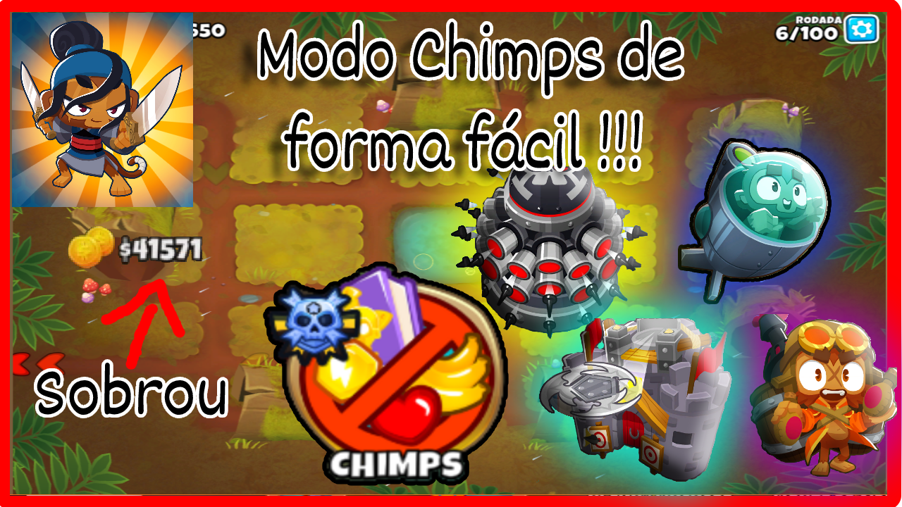 Como passar o modo chimps na fase Troncos for Bloons TD 6