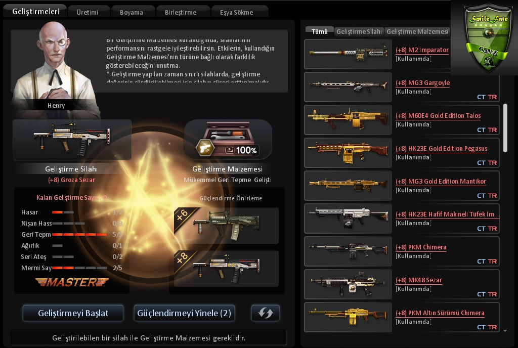 CSN:Z Silah İsimleri for Counter-Strike Nexon: Studio