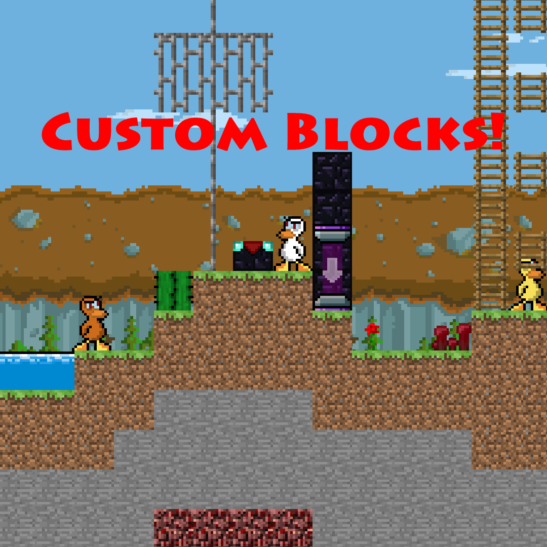 Custom blocks and backgrounds for Duck Game