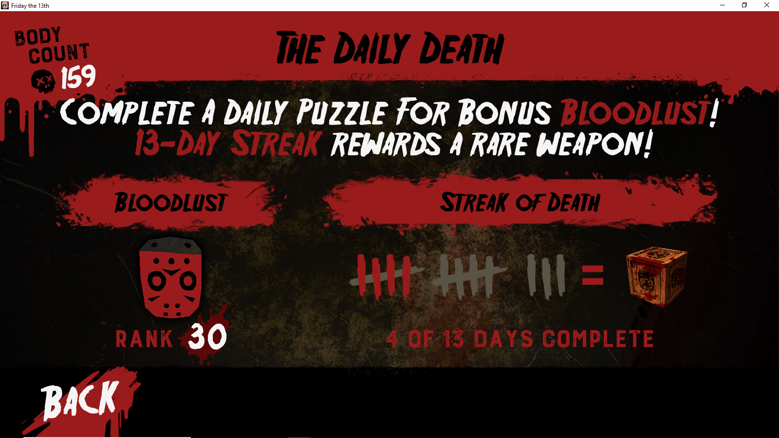 Daily Death Solution for Friday the 13th: Killer Puzzle