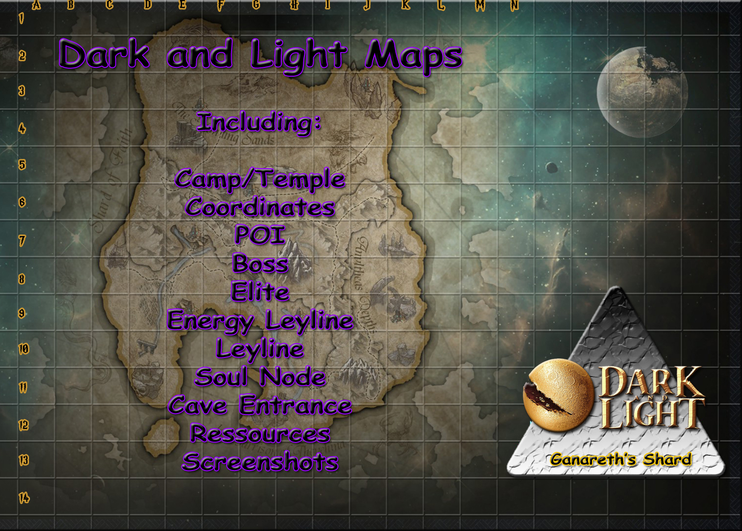 Dark and Light Maps - Ganareth's Shard (DLC) for Dark and Light