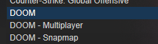 Direct Snapmap and Multiplayer Shortcuts in your Steam Library for DOOM