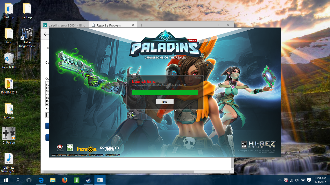 EAC error 30004 / error load object (FIXED) for Paladins