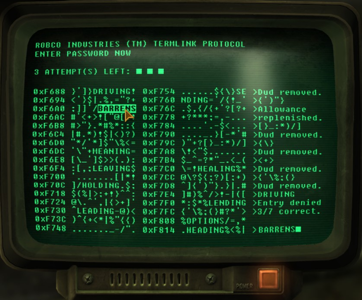 Easy step by step guide for hacking terminals for Fallout: New Vegas