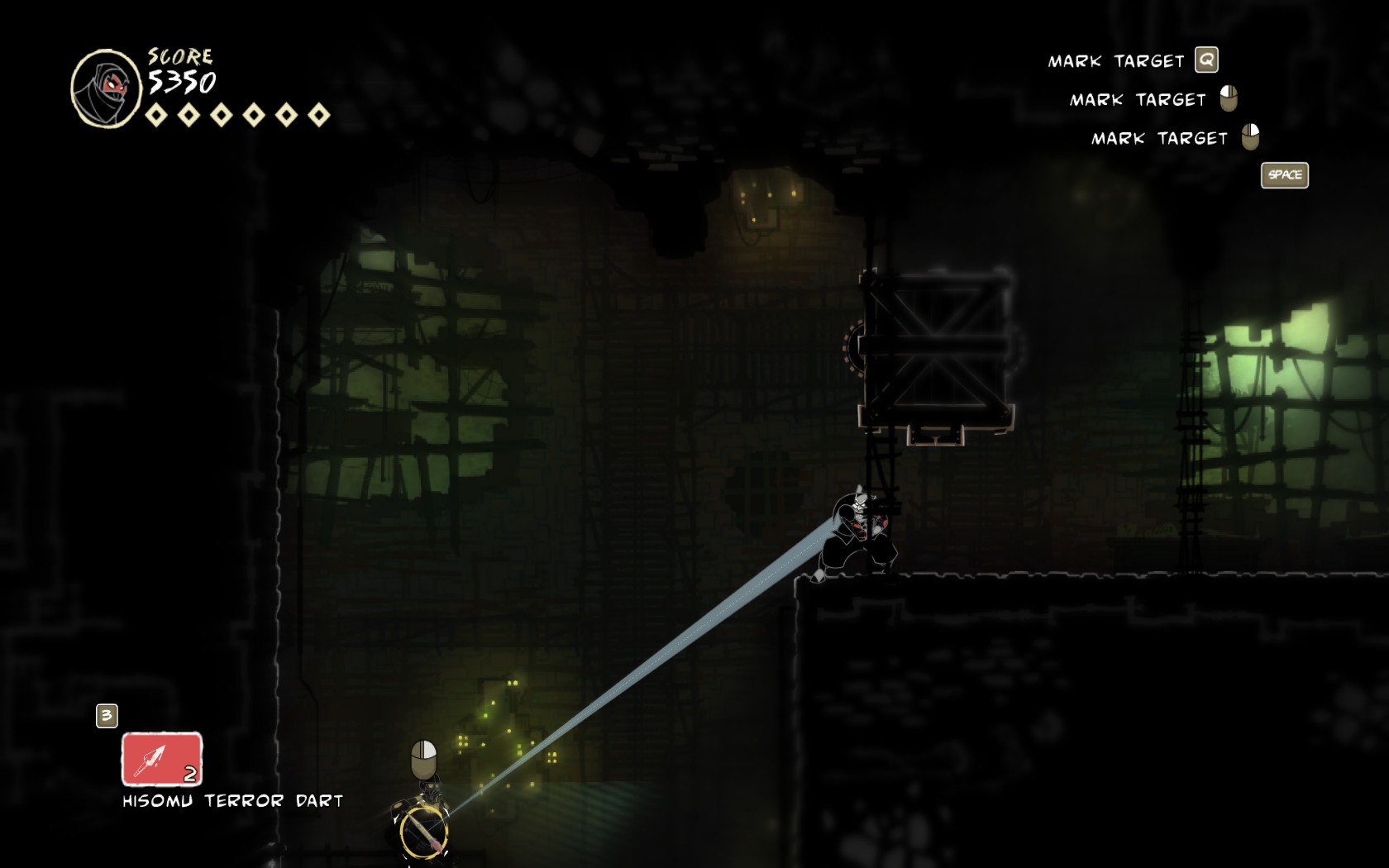 Easy way to get the unstable footing achievement for Mark of the Ninja