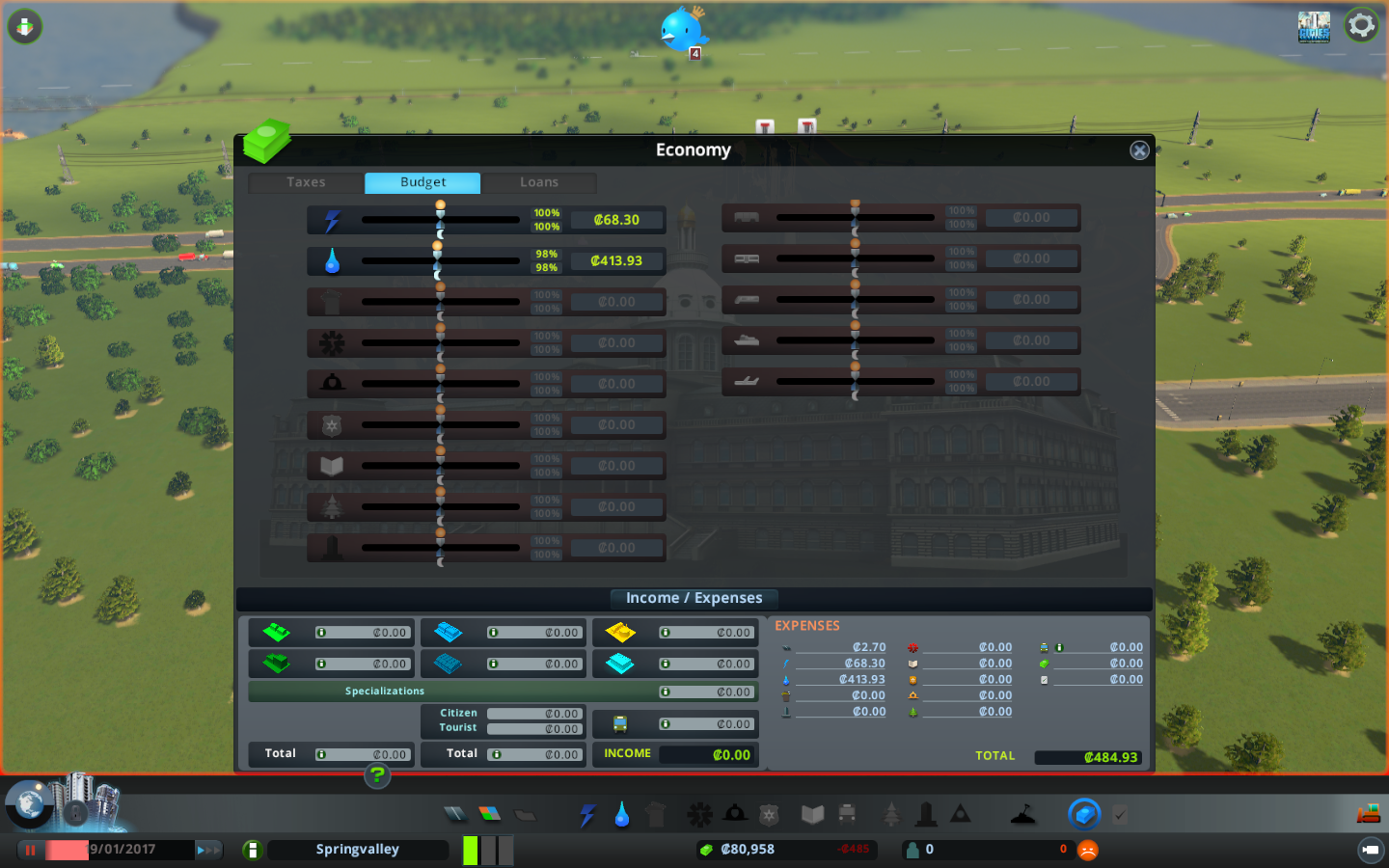 Ekonomi Paneli for Cities: Skylines