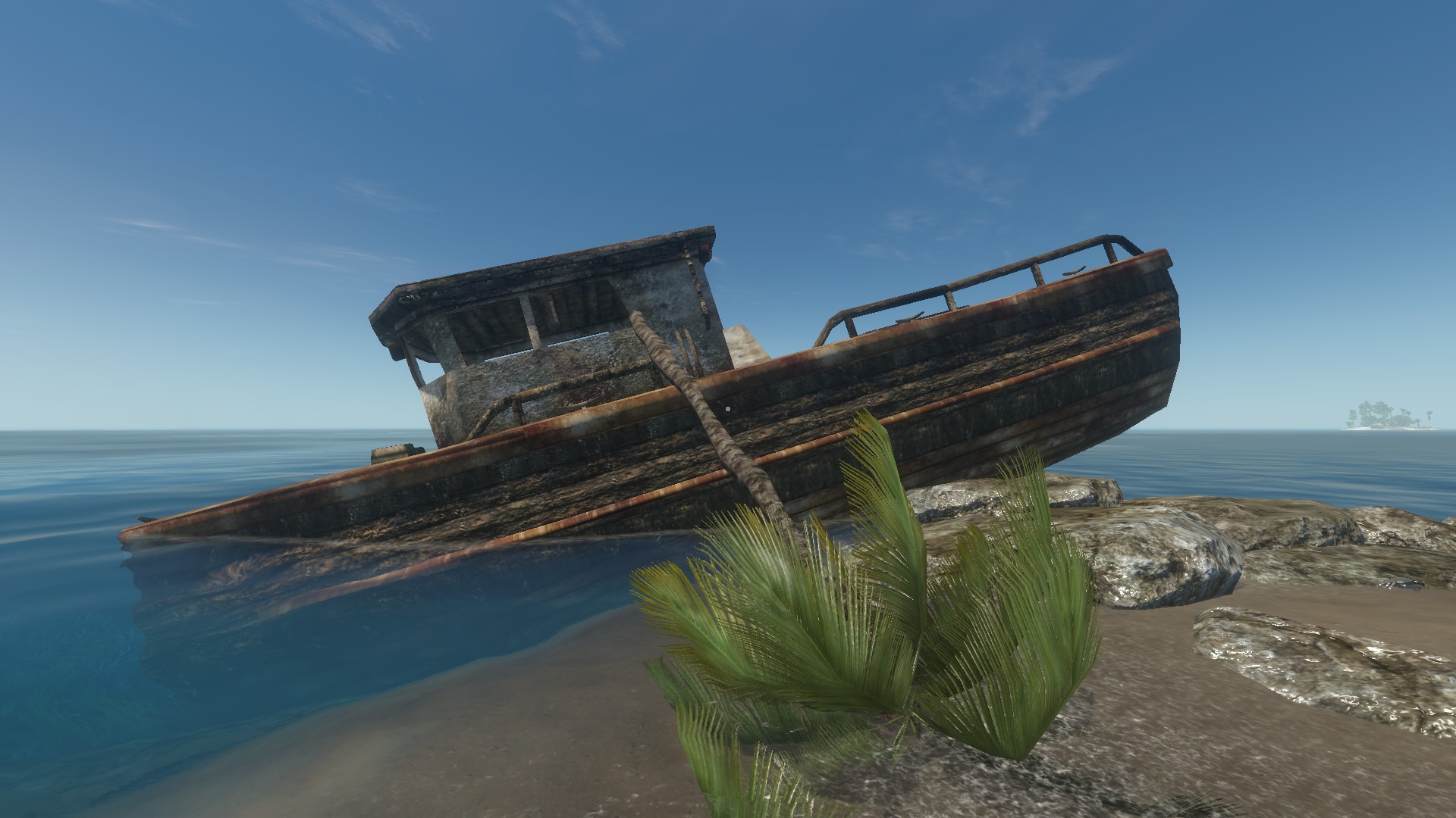 Escaping Boat Hatches using a Tree for Stranded Deep