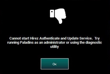 Fix Cannot Start HiRez Authenticate and Update Service / RU-ENG for Paladins