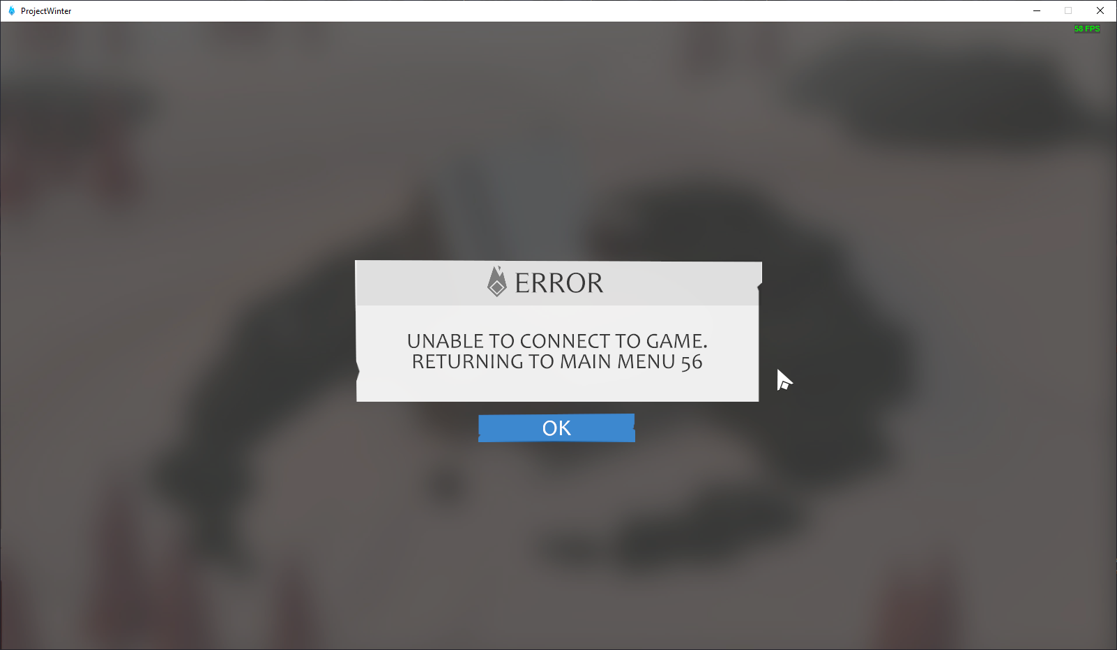 [FIX] UNABLE TO CONNECT TO GAME. RETURNING TO MAIN MENU 56 for Project Winter