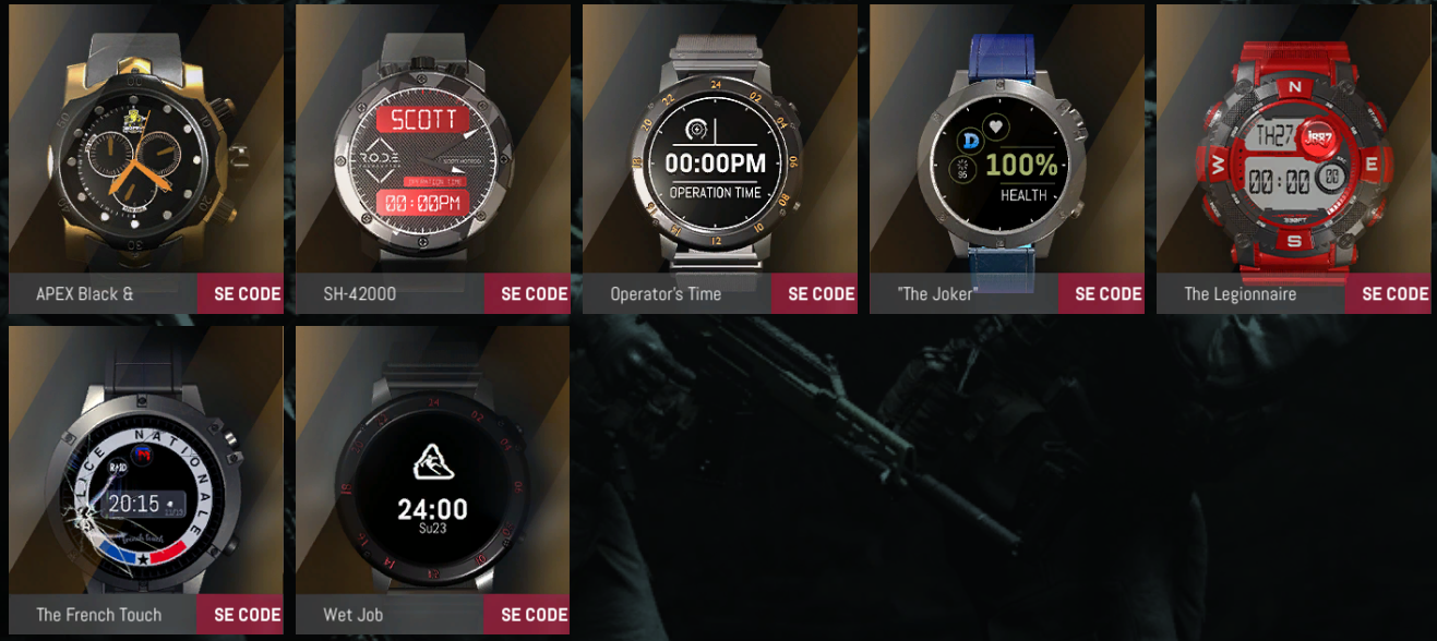 [FR] Codes pour les montres for Zero Hour