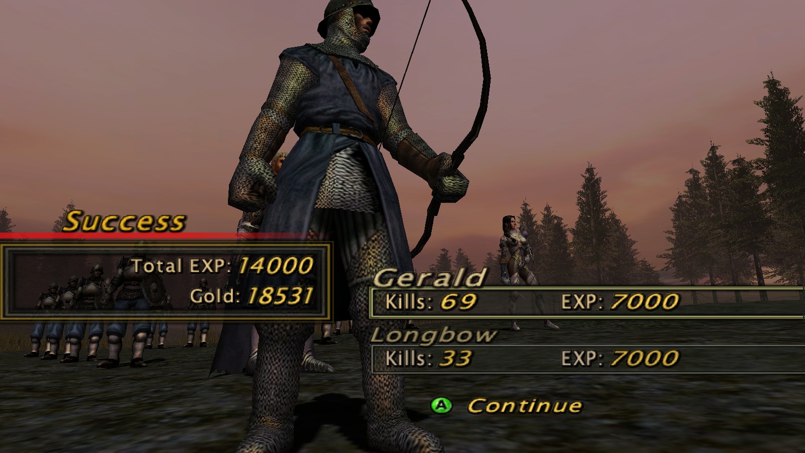 (Gerald) 14000 EXP at Woodenshade for Kingdom Under Fire: The Crusaders