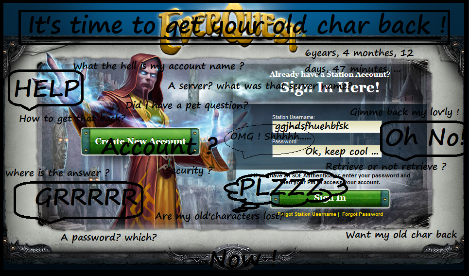 Get your old account back to work NOW ! for EverQuest Free-to-Play