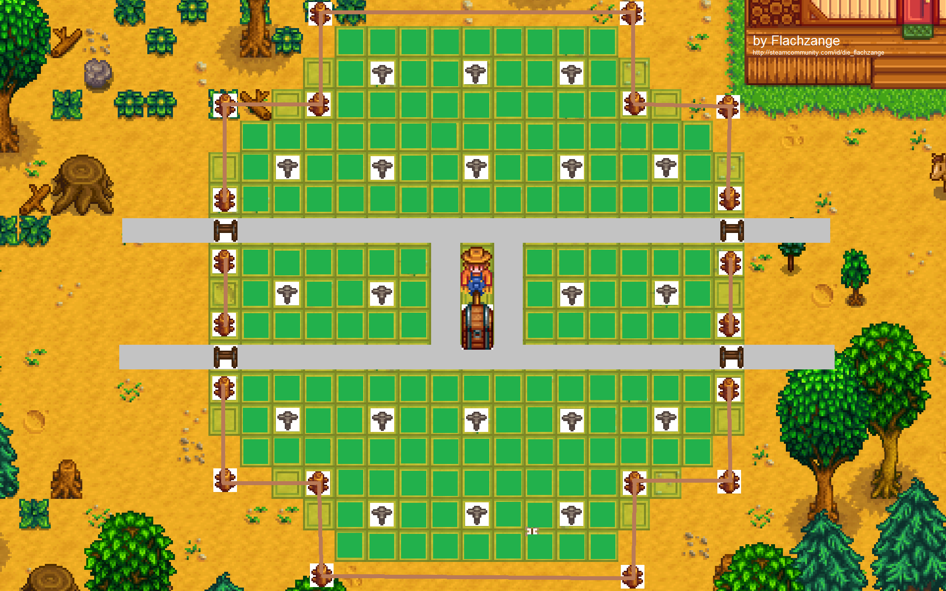 Good Sprinkler Layouts for Stardew Valley