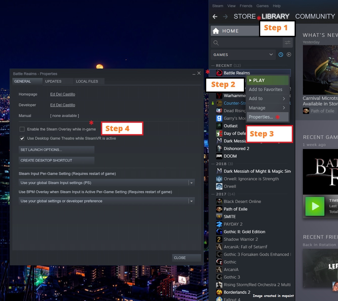 Graphical glitches/FPS drops? Try disabling Steam Overlay for Battle Realms for Battle Realms: Zen Edition