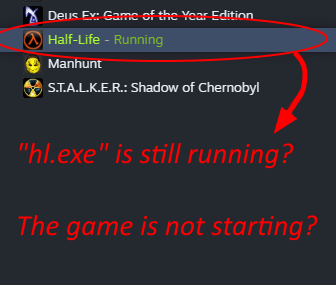"hl.exe" Still Running / Half-Life Won't Start Fix for Half-Life