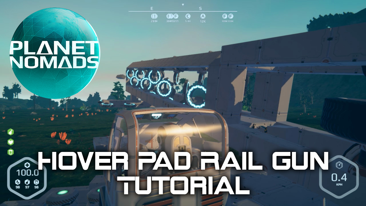 Hover Pad Rail Gun Tutorial for Planet Nomads