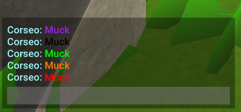 How to add Color to TEXT CHAT & In game name for Muck