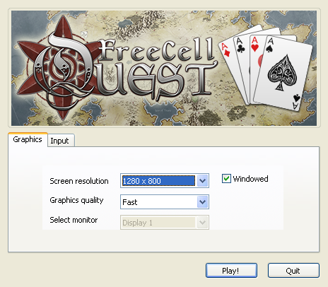 How to Change the Game Resolution for FreeCell Quest