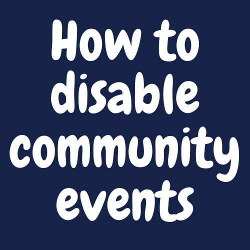 How to disable community events for Dying Light