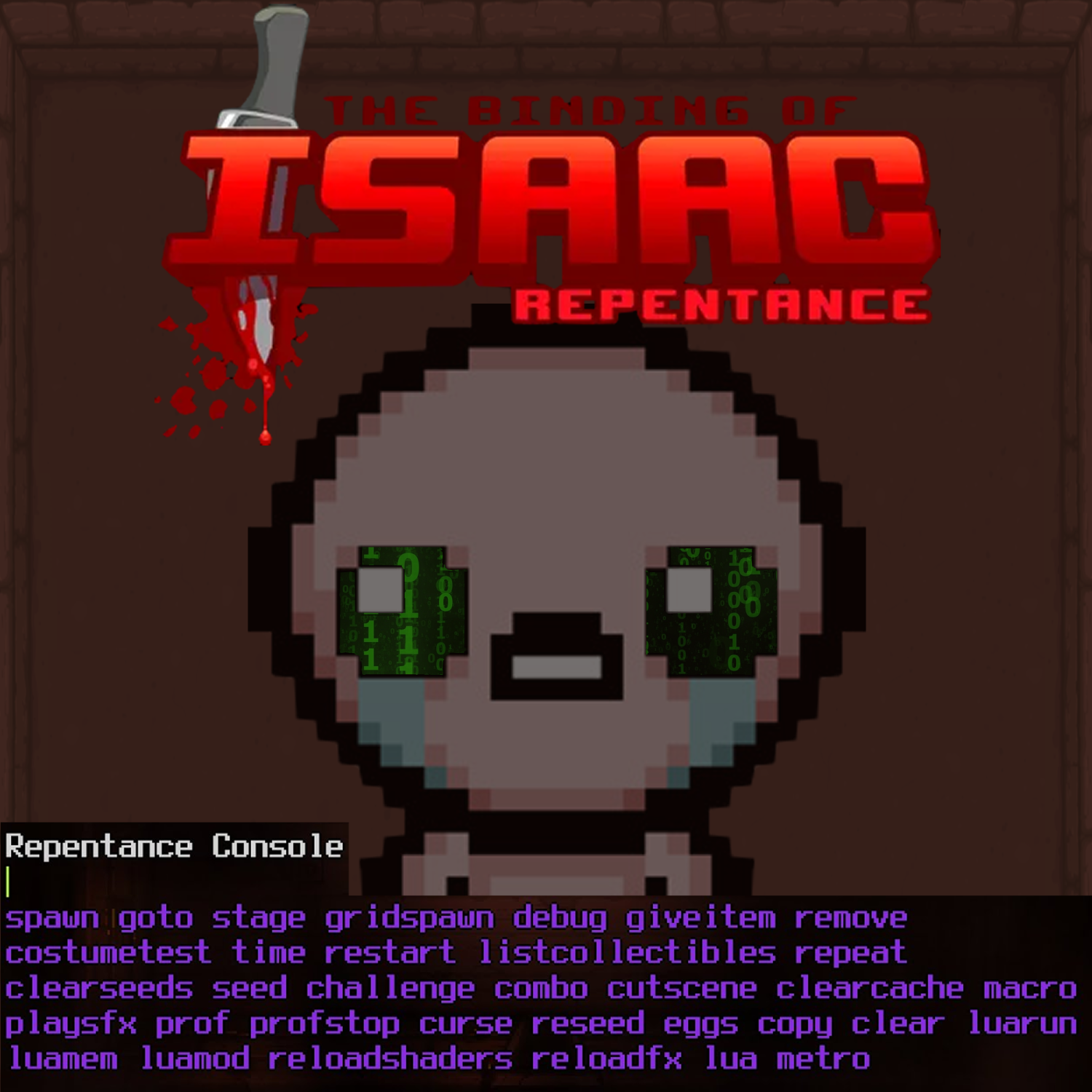 binding of isaac console commands without mods