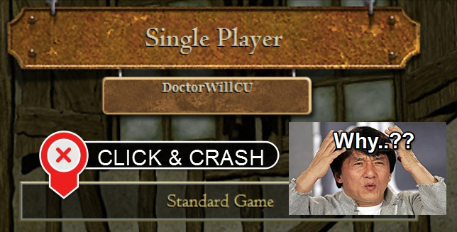 How to fix game crash of click on Single Player Standard Game for Age of Empires II (2013)