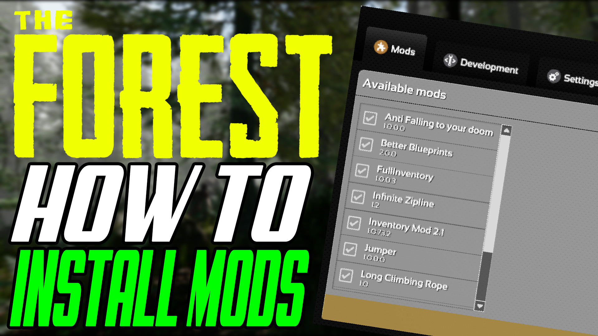 How To Install Mods & Ultimate Cheat Menu (ModAPI Tutorial) for The Forest