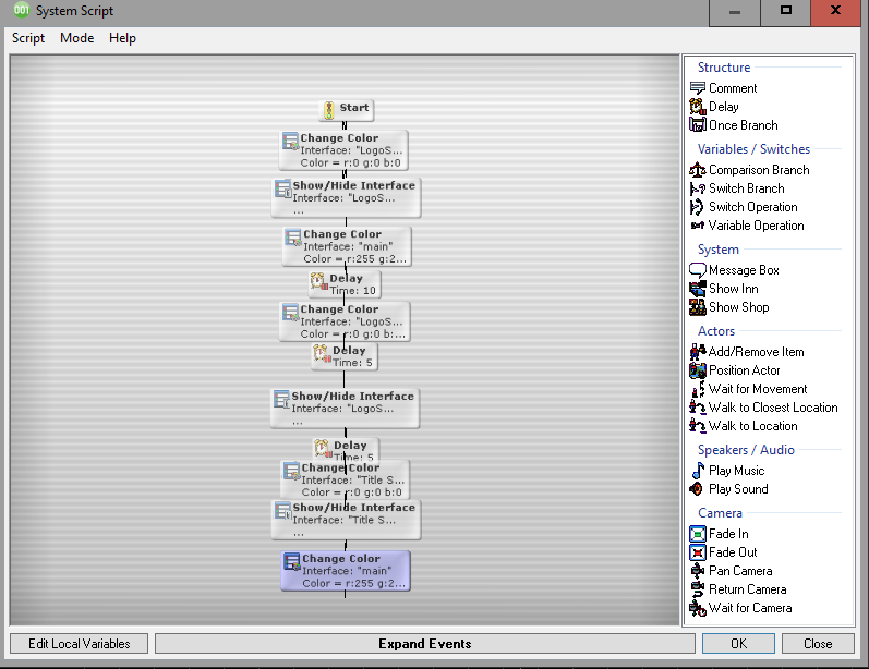 How to make interfaces fade in and out. for 001 Game Creator