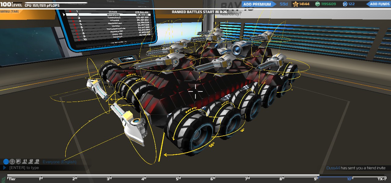 How to make my t10 buggy/cruiser "Redundancy?" for Robocraft