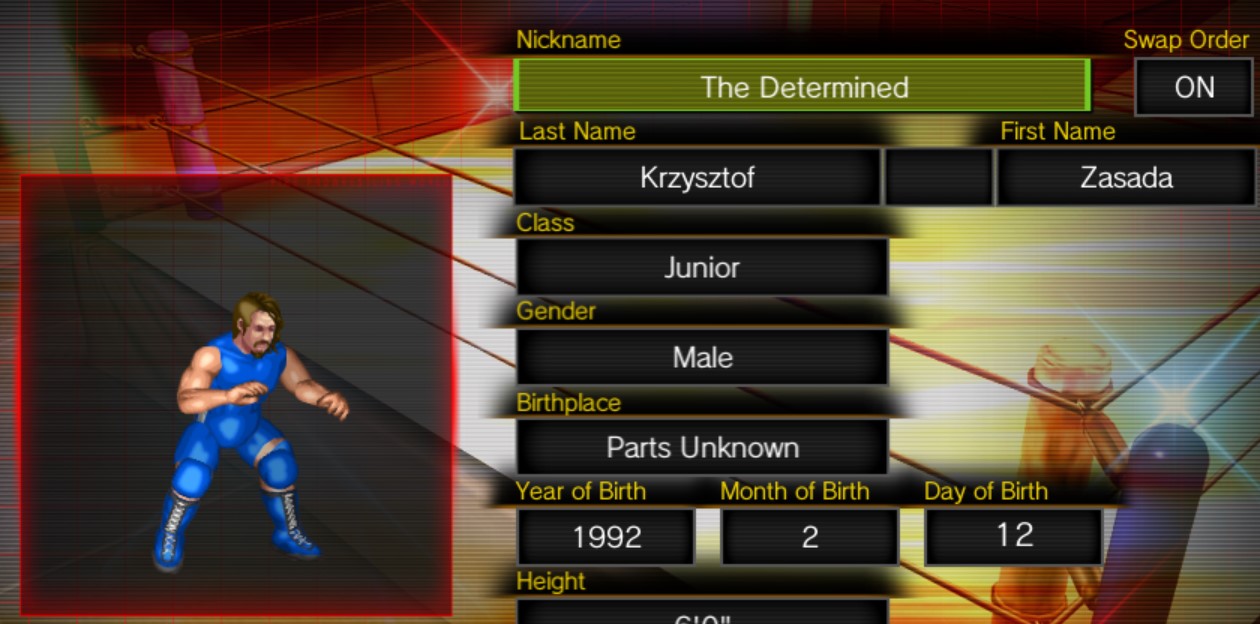 How to Name your Wrestler? for Fire Pro Wrestling World