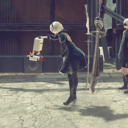 How to pet pod on PC (with mouse) for NieR:Automata™