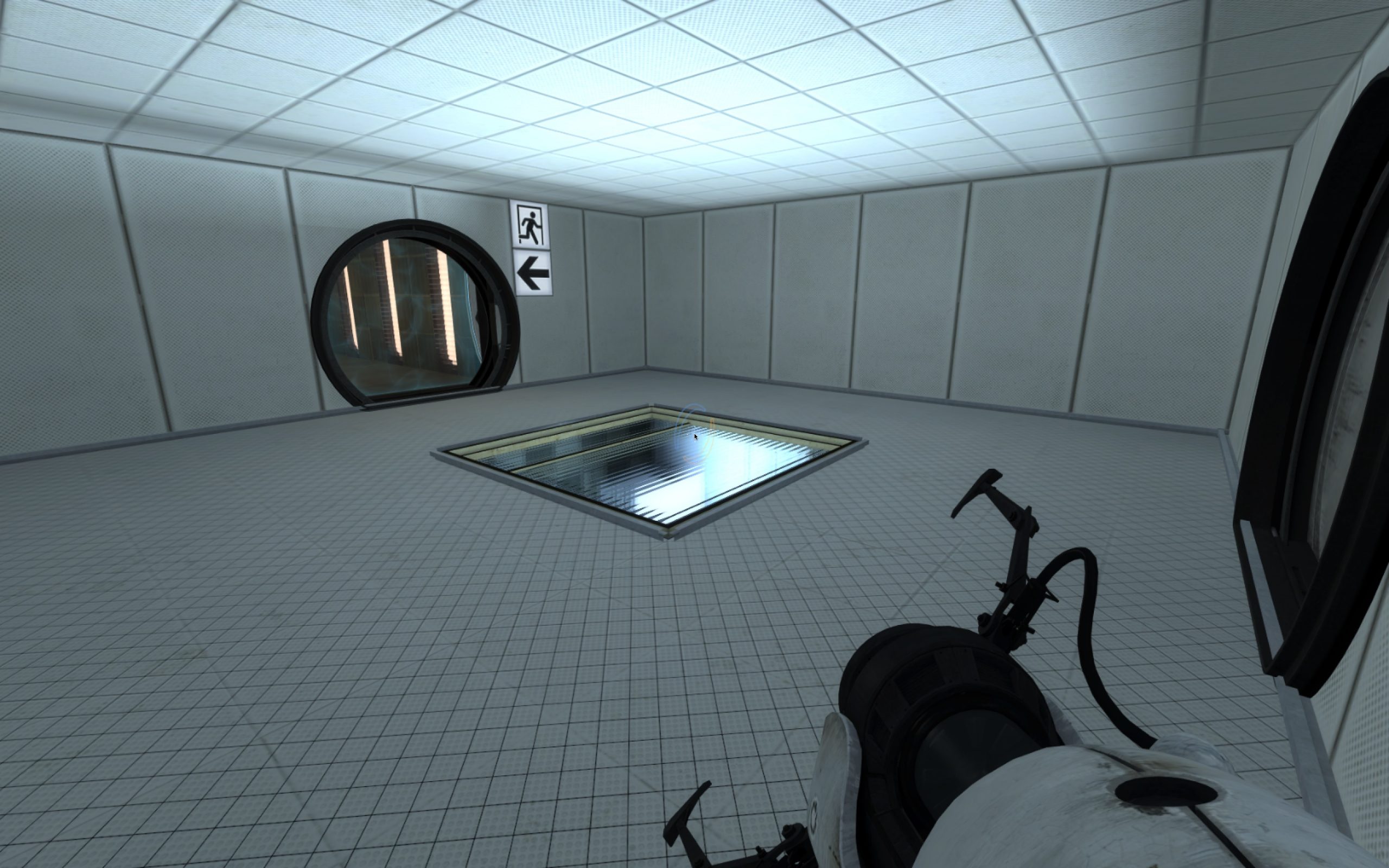 How to place an observation room on the floor ? for Portal 2