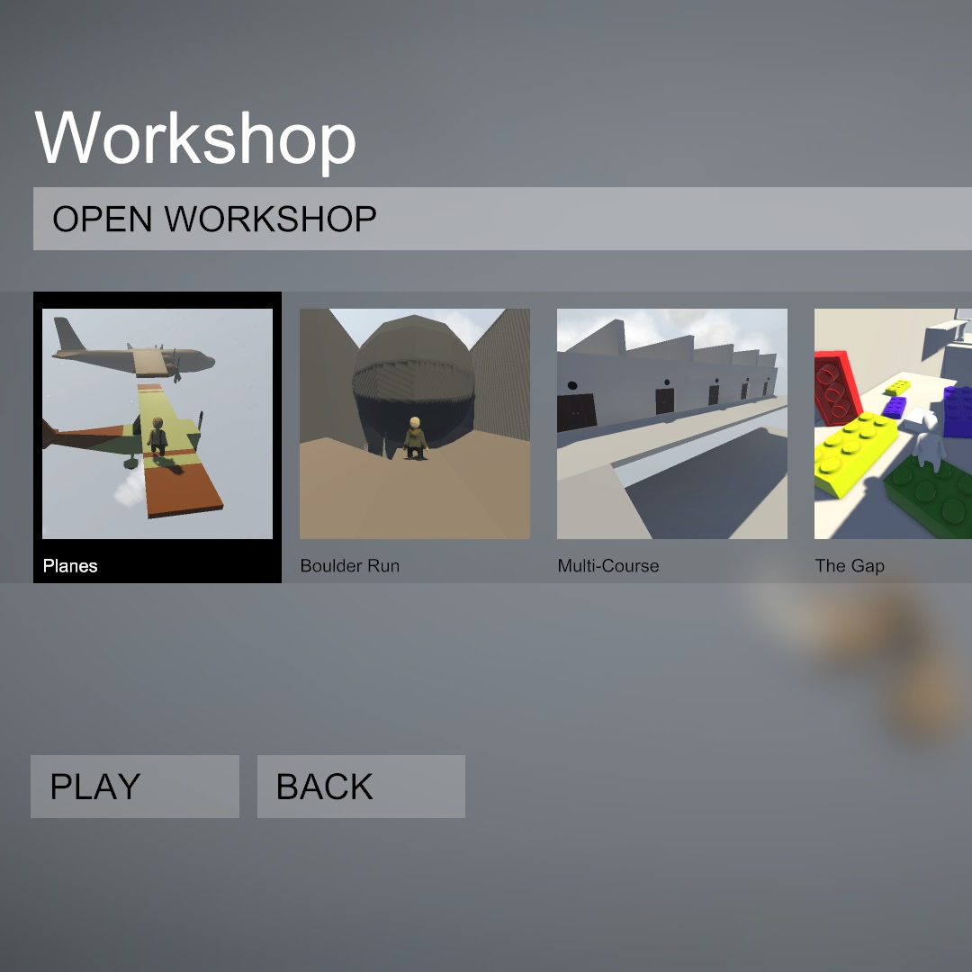 How to play user-created Workshop levels currently for Human: Fall Flat